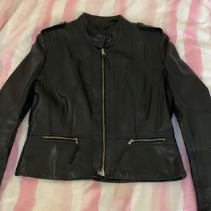Marc Cain black leather jacket